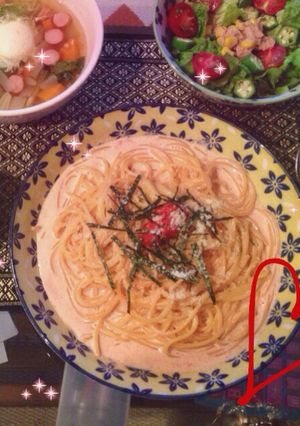 簡単☆明太クリームパスタ-レシピのメイン写真