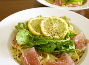 生ハムとルッコラのレモンクリームパスタ♪-レシピのメイン写真