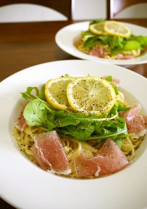 生ハムとルッコラのレモンクリームパスタ♪-レシピのメイン写真