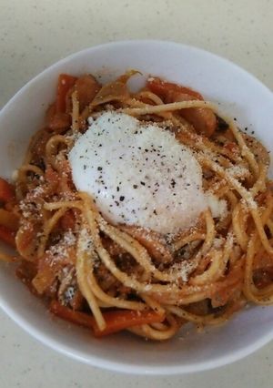 温玉のせ ナポリタン♪-レシピのメイン写真