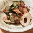 竹輪とキュウリの岩のり梅和え