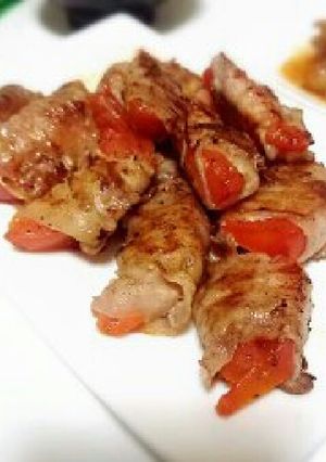 トマトの豚肉巻き-レシピのメイン写真