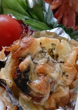 さんまの蒲焼とポテトのチーズ焼き-レシピのメイン写真