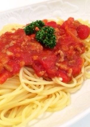 豚ひき肉のトマトソースパスタ-レシピのメイン写真