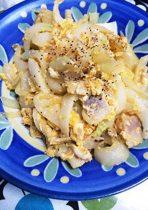 新玉ねぎでカルボナーラ風-レシピのメイン写真