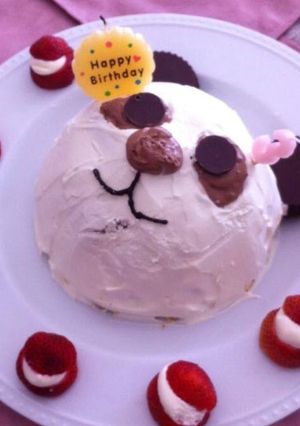 誕生日ケーキ パンダ＆くま　砂糖なし-レシピのメイン写真
