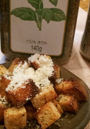 低糖パンの簡単クルトン　スナック-レシピのメイン写真