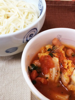 そうめんのトマトつけ麺-レシピのメイン写真