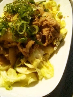 豚肉炒めの春キャベツのせ-レシピのメイン写真