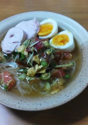 アボカドとトマトの野菜たっぷり冷麺-レシピのメイン写真