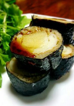 ちくわと蓮根つくねの磯辺巻き蒲焼風-レシピのメイン写真