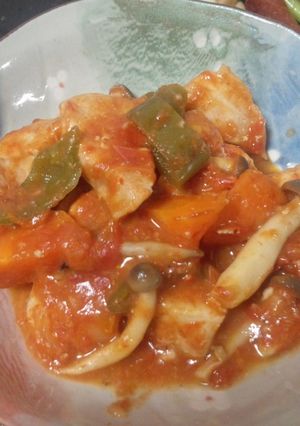 フレッシュトマトで♪鶏肉のチリソース炒め-レシピのメイン写真