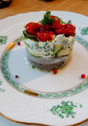 イワシとズッキーニのセルクル仕立て-レシピのメイン写真