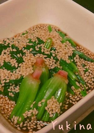 ほうれん草のゴマ甘だれ-レシピのメイン写真