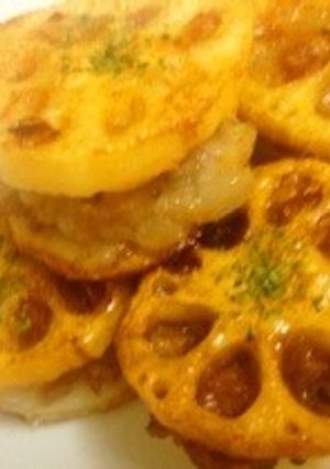 蓮根挟み焼き!豚コマでも旨い!-レシピのメイン写真