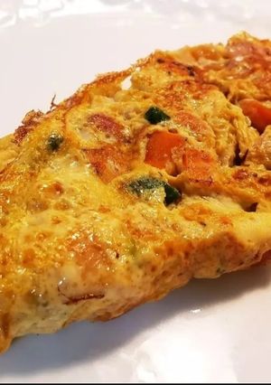 アジアで食べた朝ごはん！野菜のオムレツ-レシピのメイン写真