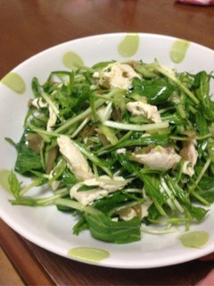 ザーサイとササミの水菜サラダ-レシピのメイン写真
