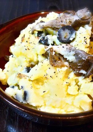 キノコとオリーブのポテトサラダ-レシピのメイン写真