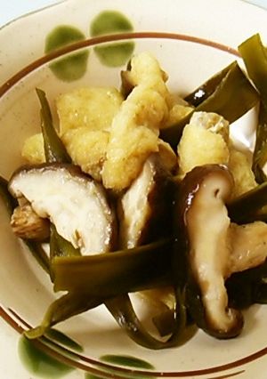 出汁取って再利用★椎茸と油揚げの昆布煮-レシピのメイン写真