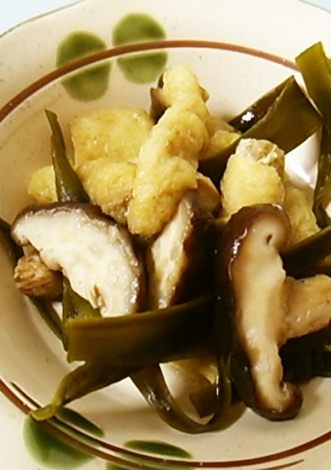出汁取って再利用★椎茸と油揚げの昆布煮-レシピのメイン写真