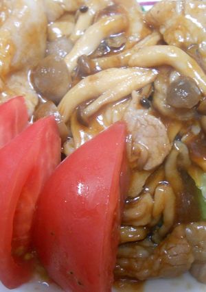 豚ばら肉のオイスターソース炒めご飯のせ-レシピのメイン写真