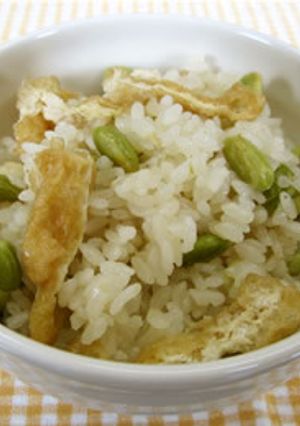 枝豆と油揚げの炊き込みごはん-レシピのメイン写真
