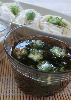 オクラもずくそうめん-レシピのメイン写真