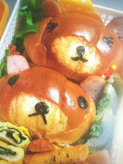 遠足キャラ弁入門編♪くまさんサンド-レシピのメイン写真