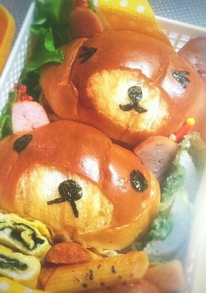 遠足キャラ弁入門編♪くまさんサンド-レシピのメイン写真