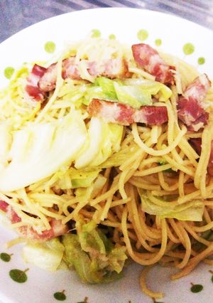 春キャベツとベーコンの和風パスタ☆-レシピのメイン写真