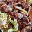 春キャベツと豚肉のにんにくバター醤油炒め