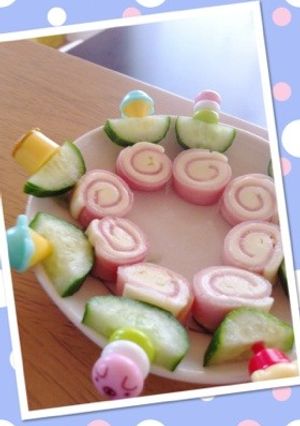 子どもが喜ぶクルクルハムチーズピック-レシピのメイン写真
