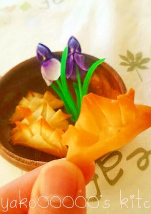 簡単可愛いワンタン/焼売の皮おつまみ♪-レシピのメイン写真