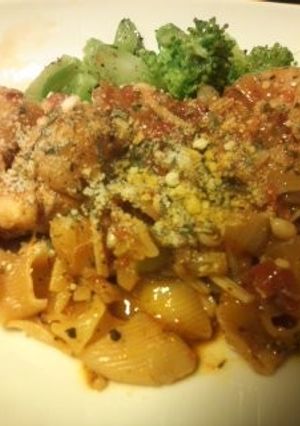 鶏胸肉とパスタのトマト煮込み-レシピのメイン写真