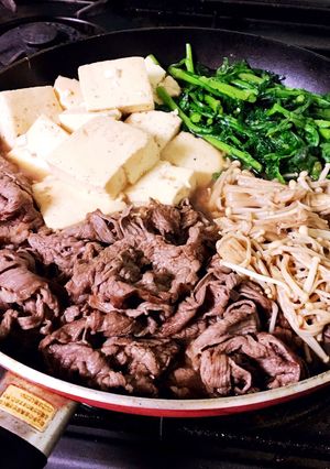 フライパンで♪すき焼き風肉豆腐-レシピのメイン写真