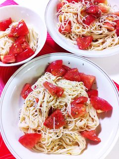 トマトたっぷりそうめん-レシピのメイン写真