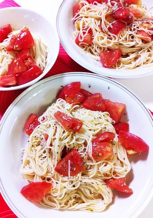 トマトたっぷりそうめん-レシピのメイン写真