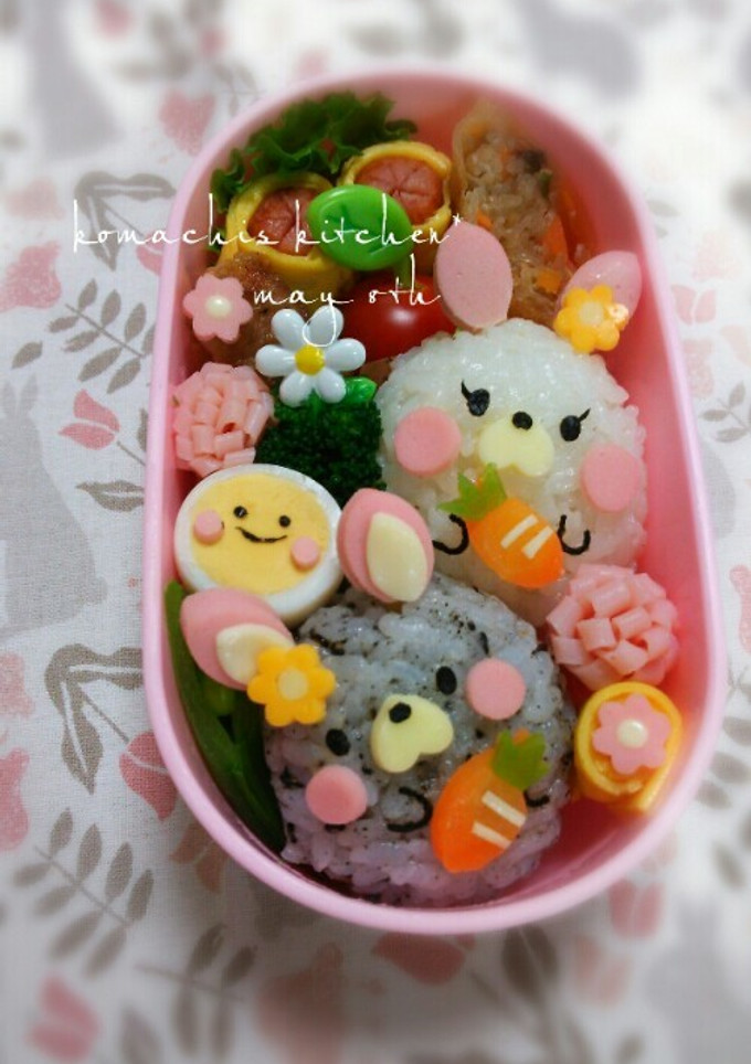 幼稚園 お弁当 キャラ弁 うさぎ１-レシピのメイン写真