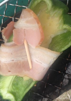 BBQにチーズinピーマンのベーコン巻き-レシピのメイン写真