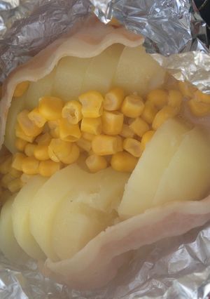 BBQに じゃがバタコーンのホイル焼き-レシピのメイン写真