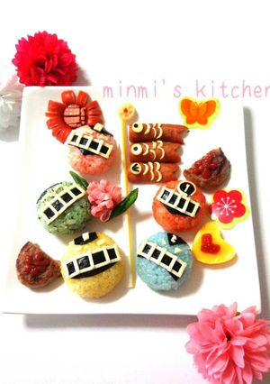 トッキュウジャーころころおにぎりキャラ弁-レシピのメイン写真