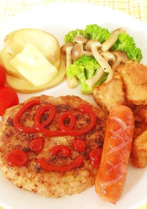 お絵描きハンバーグ-レシピのメイン写真