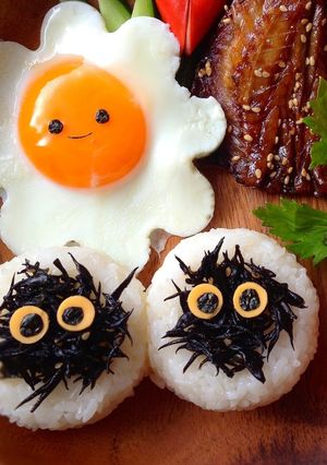 まっくろくろすけ＊ひじきキャラ弁おにぎり-レシピのメイン写真