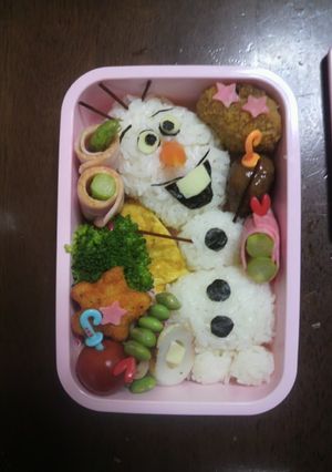 アナと雪の女王 オラフキャラ弁当-レシピのメイン写真