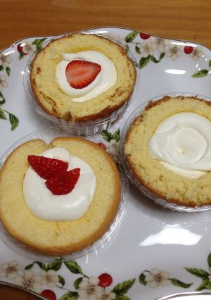 ロールケーキ☆巻かないふわふわタイプ-レシピのメイン写真