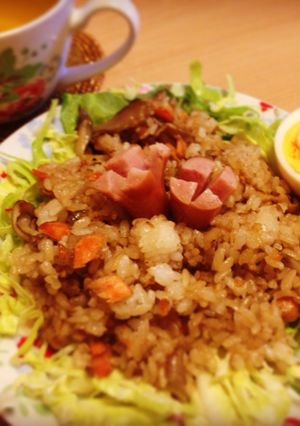 鮭と舞茸☆お洒落カフェ風チャーハン-レシピのメイン写真