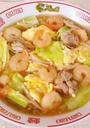 海老とキャベツの中華餡掛け-レシピのメイン写真