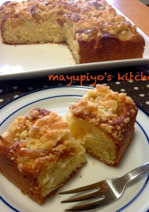 甘酸っぱくて優しい味♡りんご煮のケーキ-レシピのメイン写真