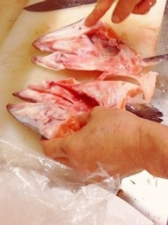 初心者OKマグロ漁師さん鮭頭簡単さばき方-レシピのメイン写真