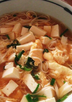 簡単お昼★卵＆豆腐にゅうめん-レシピのメイン写真